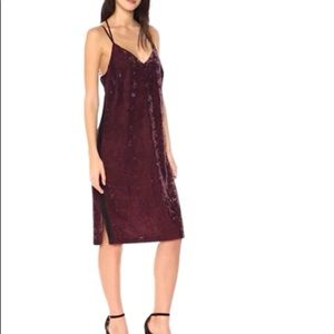 NWT Splendid Crushed velvet slip dress size small